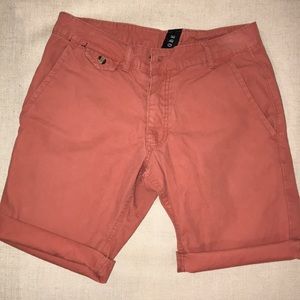 ZANEROBE Roll-up or Cutoff shorts rust red color